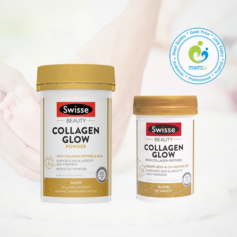 Viên Collagen  giúp đẹp sáng da, căng mịn cho người trên 18 tuổi Swisse Beauty Collagen Glow, Úc