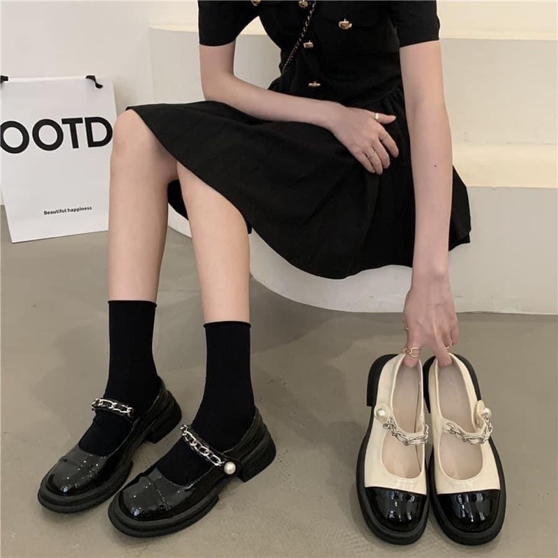 GIÀY BÚP BÊ TIỂU THƯ QUAI XÍCH NGỌC