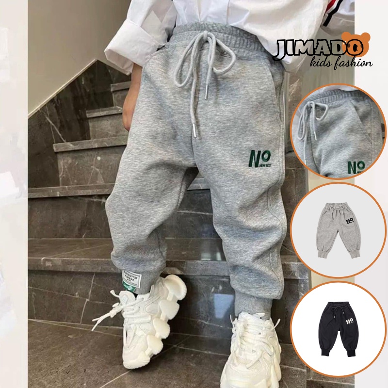 Quần nỉ bé trai set 2 quần jogger nỉ da cá cao cấp mềm mại phong cách JIMADO