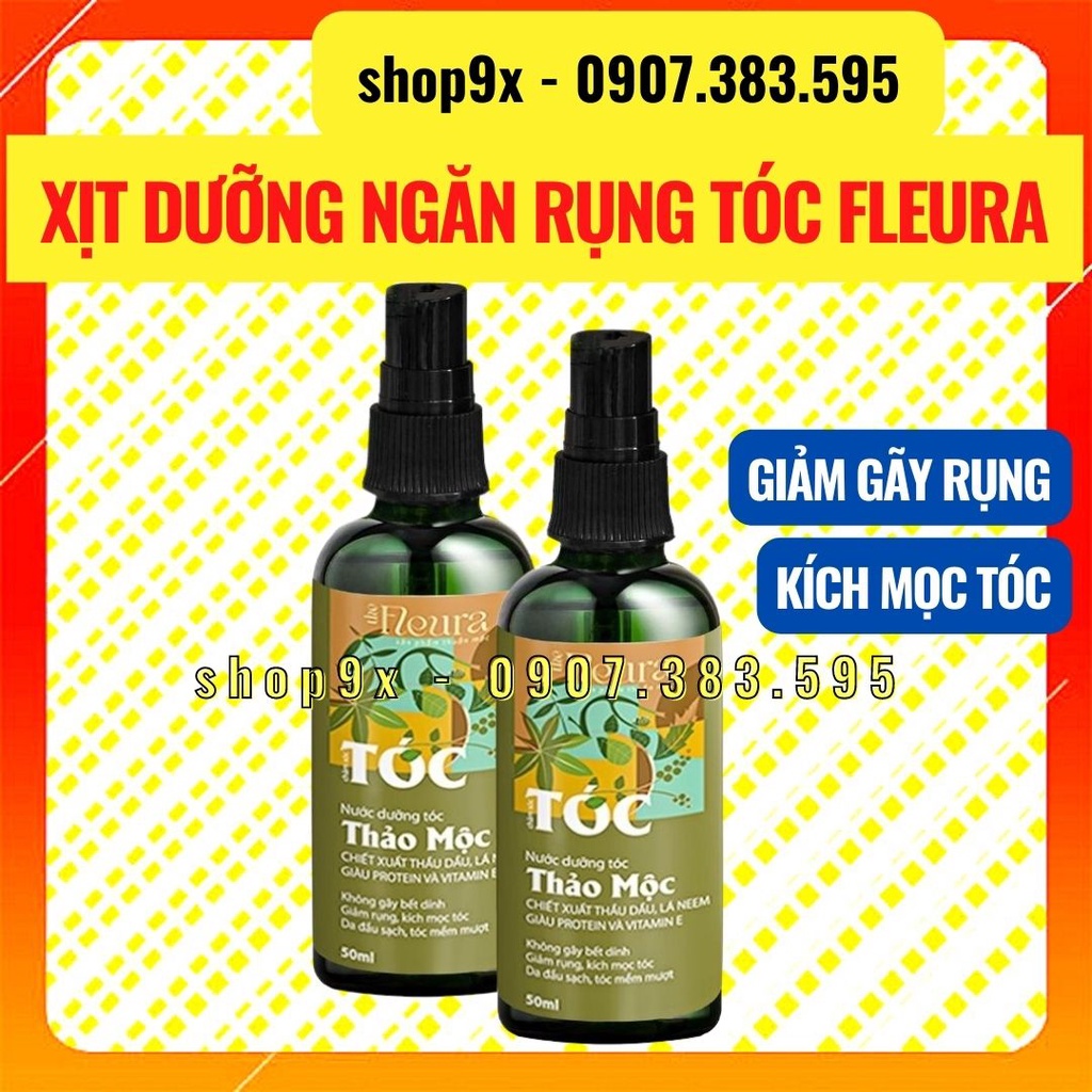 Xịt Dưỡng Tóc Thảo Mộc Ngăn Rụng Tóc Kích Mọc Tóc Làm Sạch Da Đầu Xịt Thơm Tóc THE FLEURA
