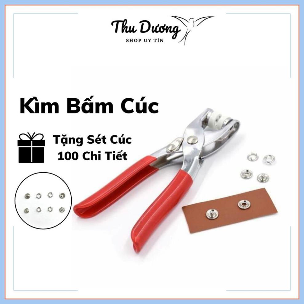 Bộ Kìm Bấm Cúc Vành, Cúc Sắt, Dụng Cụ Bấm Khuy Áo Tiện Dụng Cho Mọi Nhà -TD