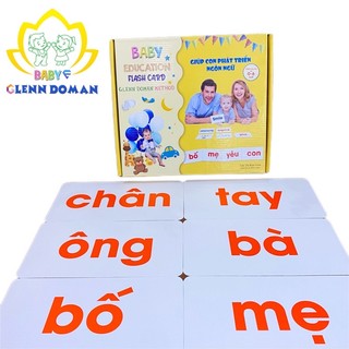 Combo FLASHCARD BABY GLENN DOMAN đặc biệt gồm Thẻ Chữ Song ngữ, Thẻ Thế Giới Xung Quanh, Thẻ Số, Chữ Cái