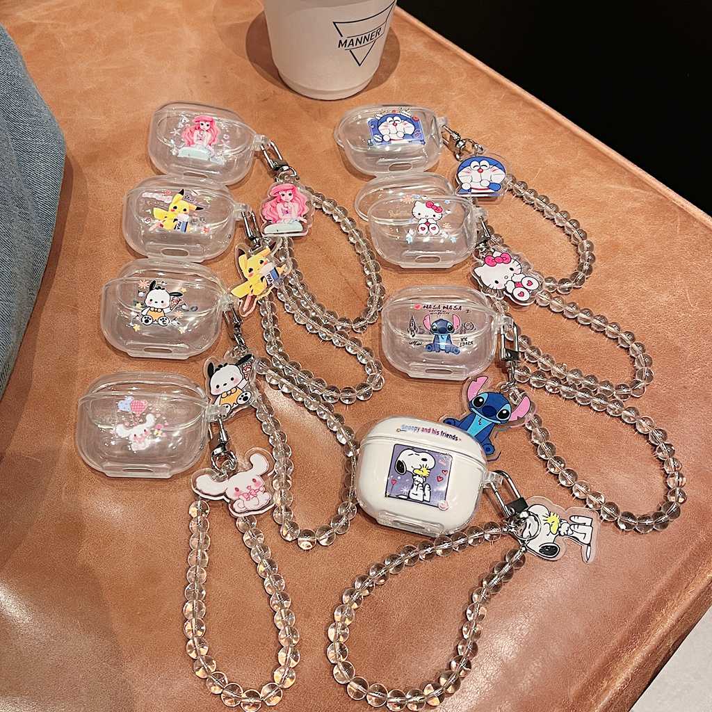 Vỏ Bảo Vệ Hộp Sạc Tai Nghe Không Dây Lenovo LP40S LP40 Pro Bằng TPU Mềm Chống Thất Lạc Hình Công Chúa Stitch / Nàng Tiên Cá /