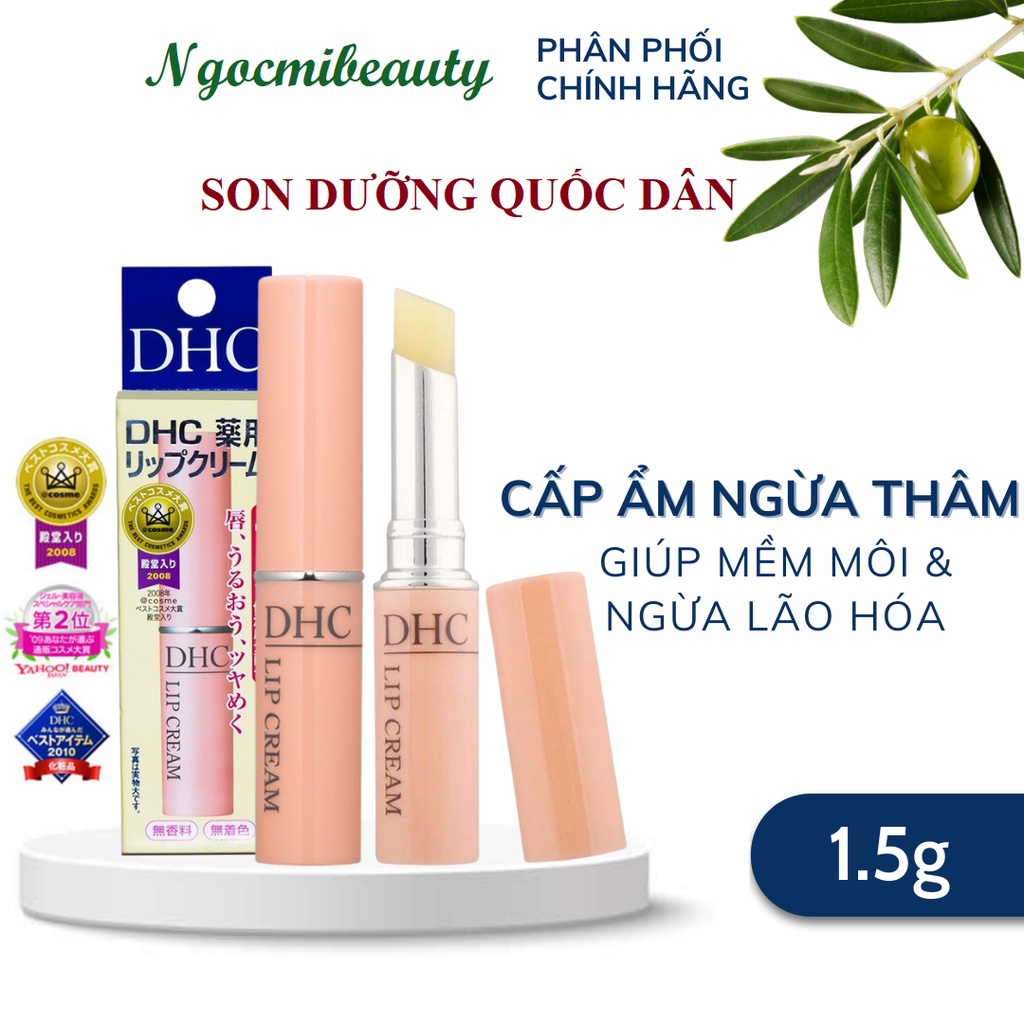 Son dưỡng môi DHC Không Màu dưỡng môi mềm mịn ngay lập tức Lip Cream