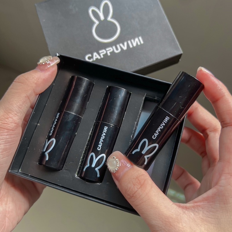 Set 3 son kem Thỏ đen phù hợp đi học, chất mịn mướt
