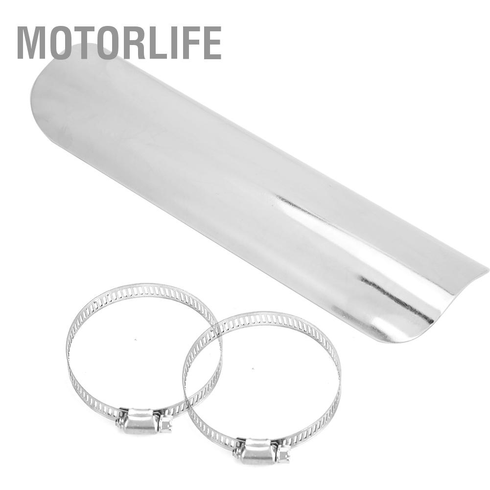 Motorlife Tấm chắn nhiệt ống xả tấm Chrome cho xe máy phổ thông 50-70mm / 2.0-2.76in