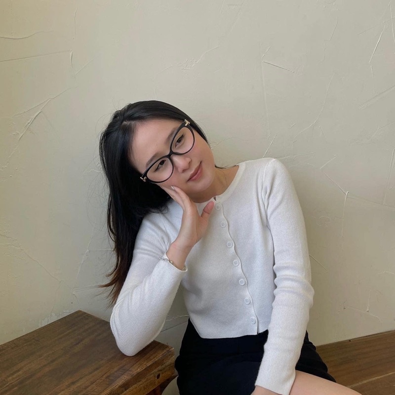 Gọng nhựa mắt mèo chân kim loại đính hạt 5100