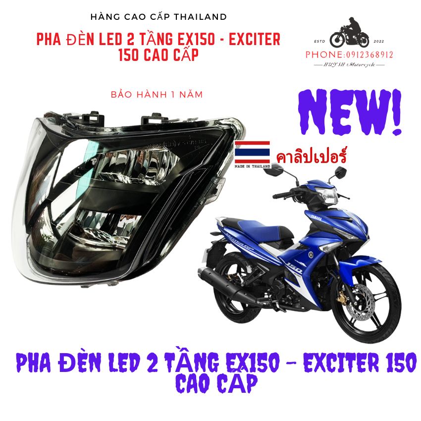 Đèn Exciter 150 Đèn Pha Led 2 Tầng Siêu Sáng