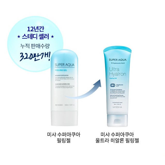 Tẩy da chết Misha Aqua Ultra Hyalron Peeling Gel PL064