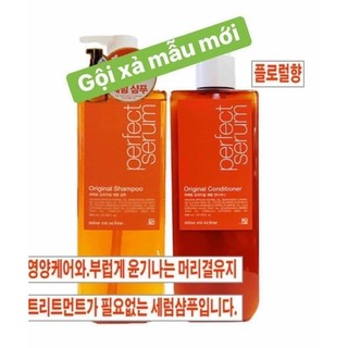 680ml) dầu gội - dầu xả mise en scene perfect repair - màu cam dành cho tóc khô, yếu mẫu mới