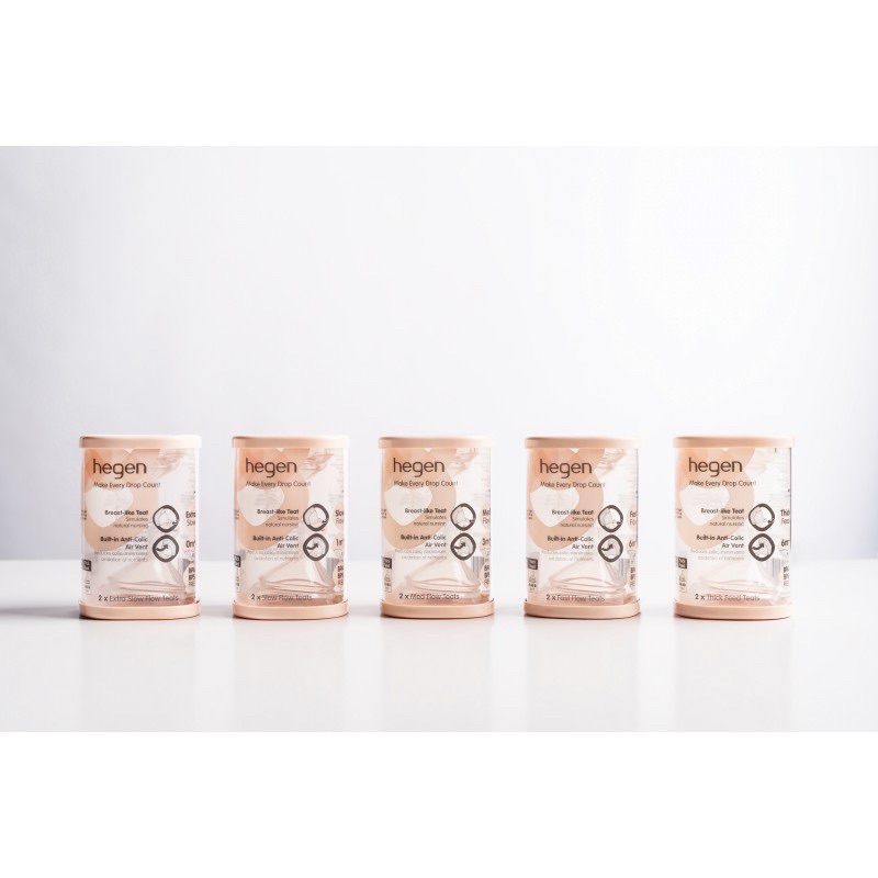 Núm ti Hegen size 0, size 1(1 -3 tháng), size 2(3- 6 tháng), size 3(trên 6 tháng), size Y cut