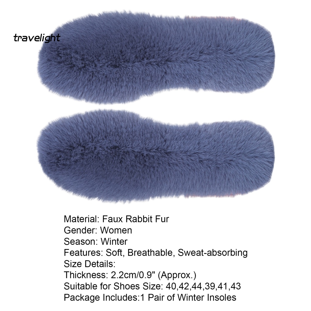 (Travelight) 1 Cặp Đế Lót Giày Giữ Ấm Mềm Mại Linh Hoạt