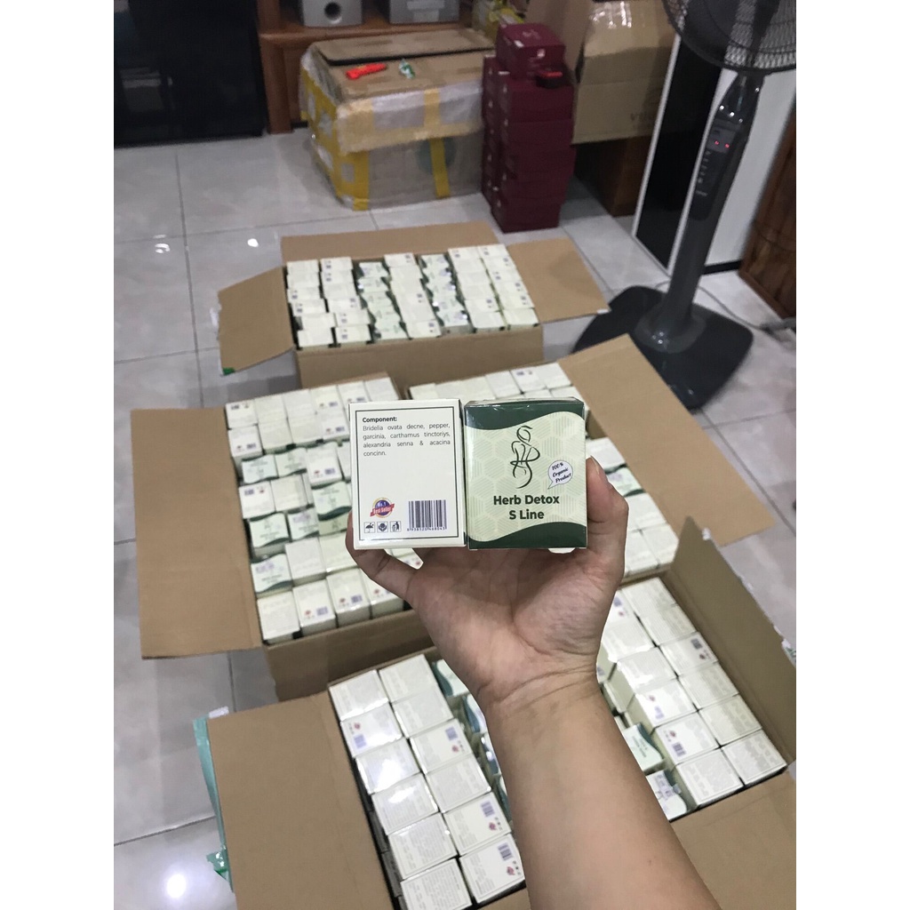 Chính Hãng- Viên Uống Detox Cell Vic Hỗ Trợ Giảm Mỡ Bụng Herb Detox S Line - Hộp 55 viên