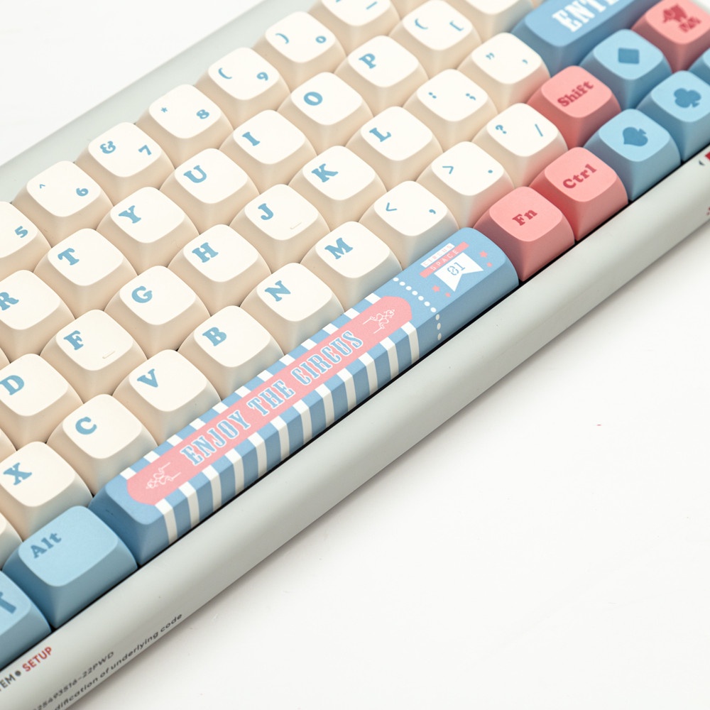 140 Phím Circus Keycaps XDA Profile Anime dễ thương PBT Dye Sub Bàn phím cơ MAC Keycap