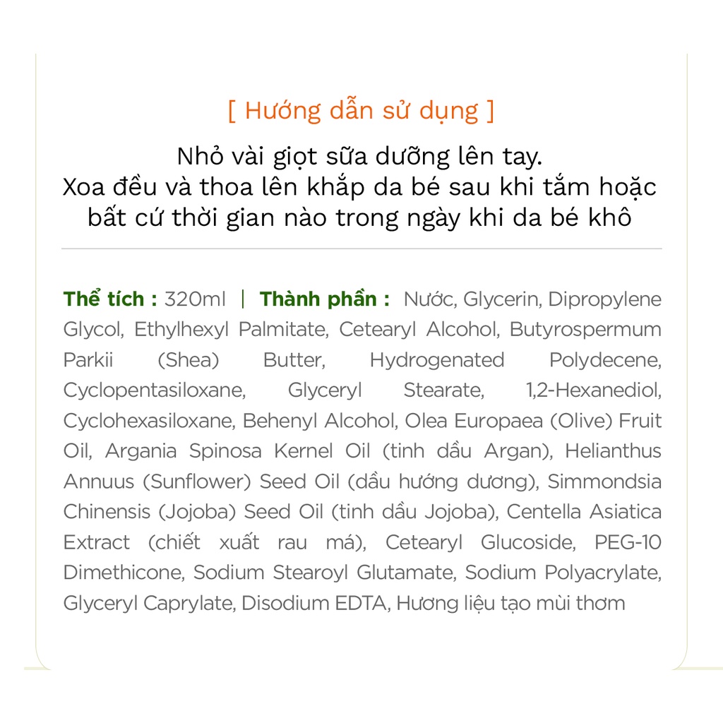 Combo 1 Sữa Tắm Dưỡng Ẩm Và 1 Sữa Dưỡng Thể Cho Bé (0-36 tháng) GREENFINGER CHOKCHOK MOISTURE BABY WASH + LOTION 320ml