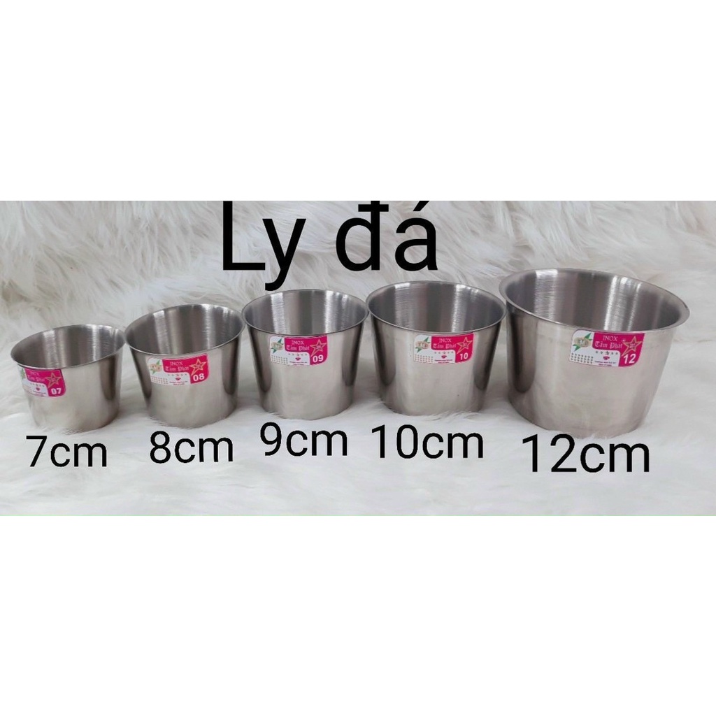 Ly Làm Đá Inox Hàng Việt Nam Đường Kính 7cm, 8cm, 9cm, 10cm - Ly inox làm đá để tủ lạnh tiện lợi