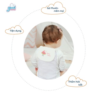 SET 2 Miếng lót mồ hôi lưng cho bé Goodmama kích thước 20 35cm 6 lớp