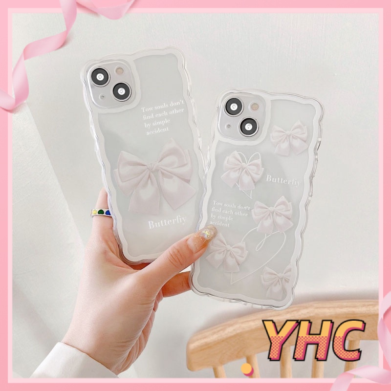 Ốp Điện Thoại Họa Tiết Nơ Viền Gợn Sóng Cho Iphone6 6splus 7 7plus 8plus XR x xs 12 11 pro max plus 13 promax-1019