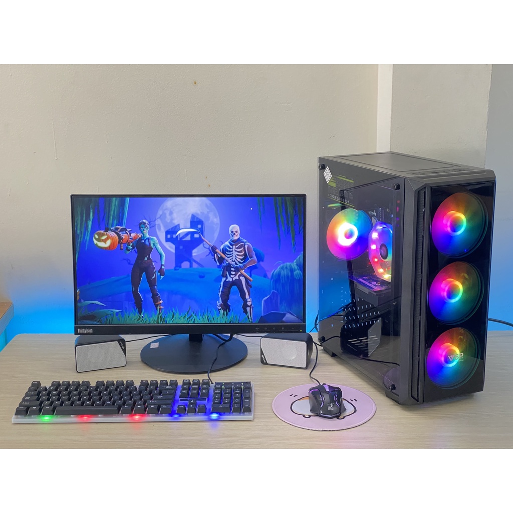 Full bộ pc led gaming màn 22" chiến Lol, FO4, CS GO, Valorant, đồ họa, photoshop xem phim giải trí bán hàng Shopee...