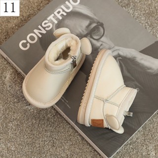 Giày Bốt Lót Lông Cừu Đế Mềm Chống Trượt Thời Trang Thu Đông Cho Bé