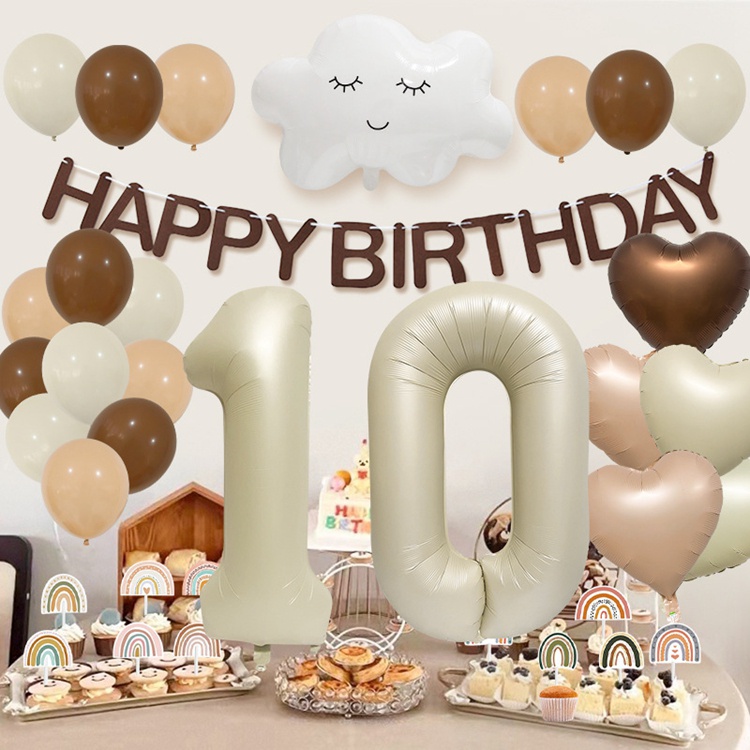 1 Bong Bóng Nhiều Màu Sắc Trang Trí Tiệc Sinh Nhật 30 40 50 40inch 1-9