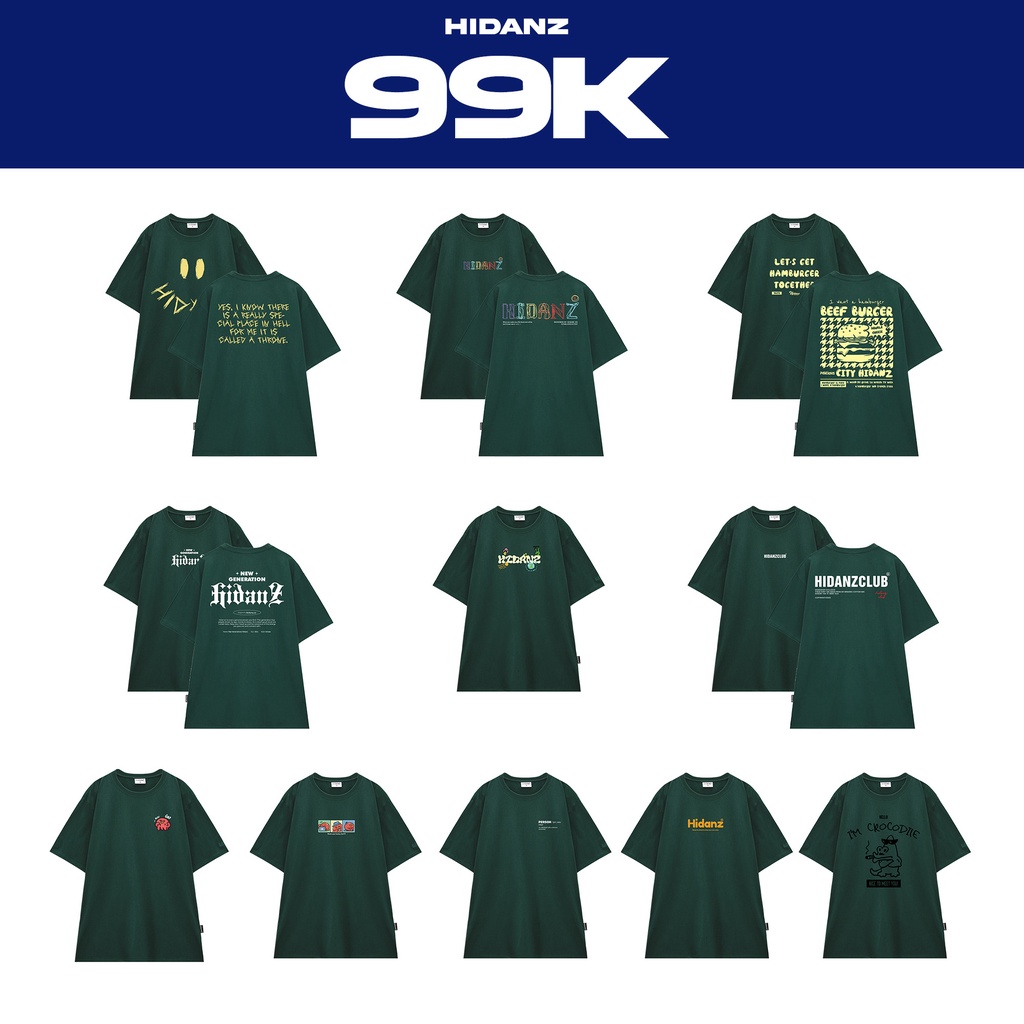Áo thun Unisex Brand HIDANZ - Áo Random sale lỗi nhẹ - Giao ngẫu nhiên