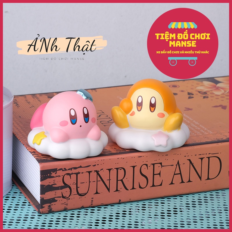 Set Mô hình 8 Kirby Star dễ thương, trang trí bàn làm việc