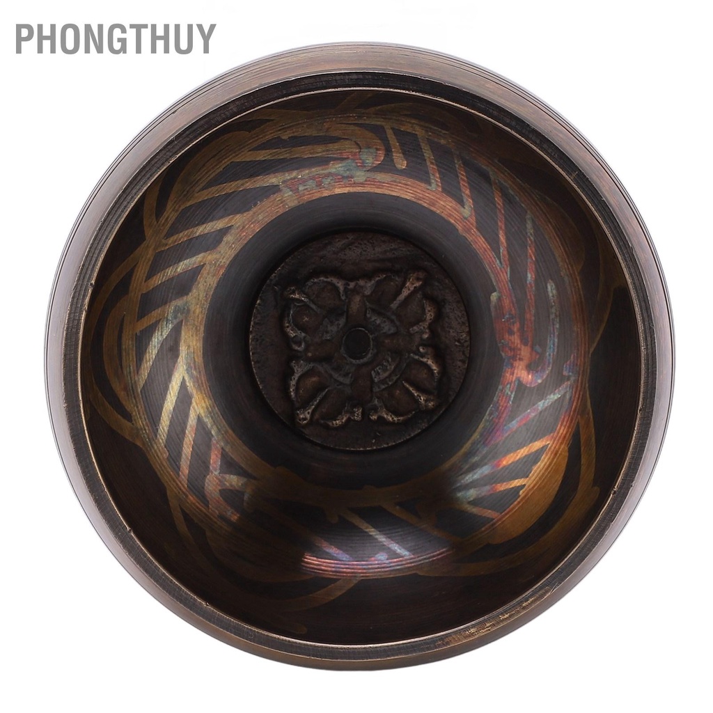 Chuông bát xoay Nepal Tây Tạng bằng Đồng Có cây gõ mõ và đế Tập Yoga Thiền Phật