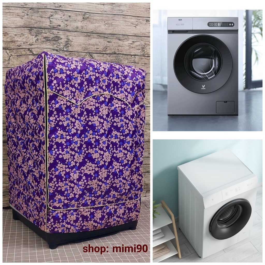 (Dành cho Dòng Panasonic từ 9 - 10.5kg) Vỏ Bọc Máy Giặt Cửa Ngang Cửa Trước Chống Thấm Nước Chống Nắng Vải Dù Bền