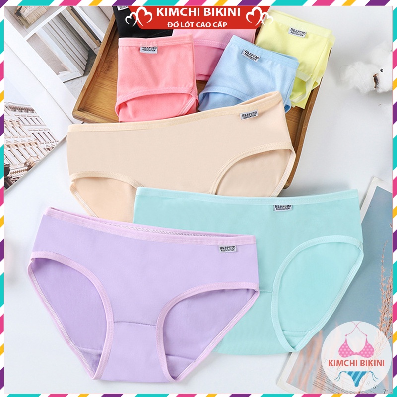 Combo 3 quần con nữ vải cotton mềm nhiều mẫu KIMCHIBIKINI Set 3 quần nót nữ thông hơi chống viêm chị em hay dùng QL002