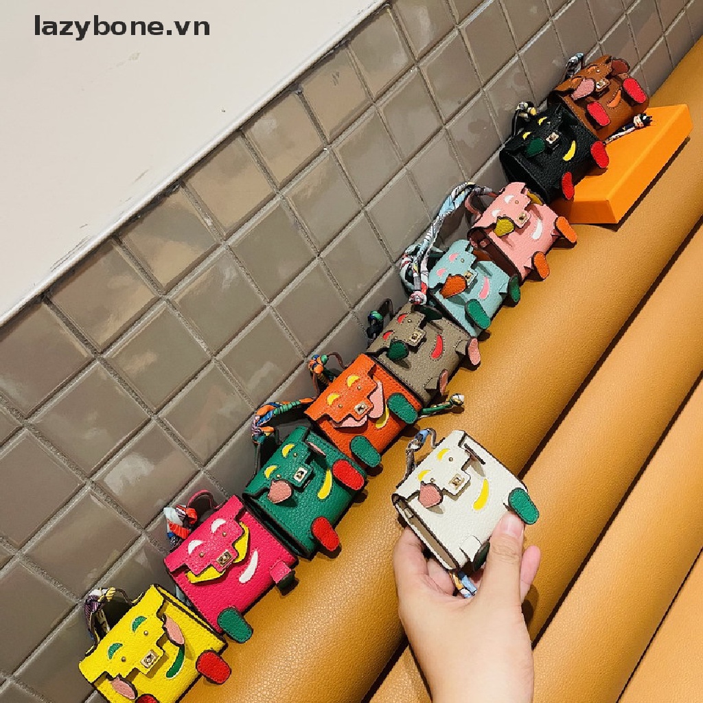 {LZ} Túi Xách Da Mini Đựng Tai Nghe / Móc Khóa Búp Bê {lazybone.vn}