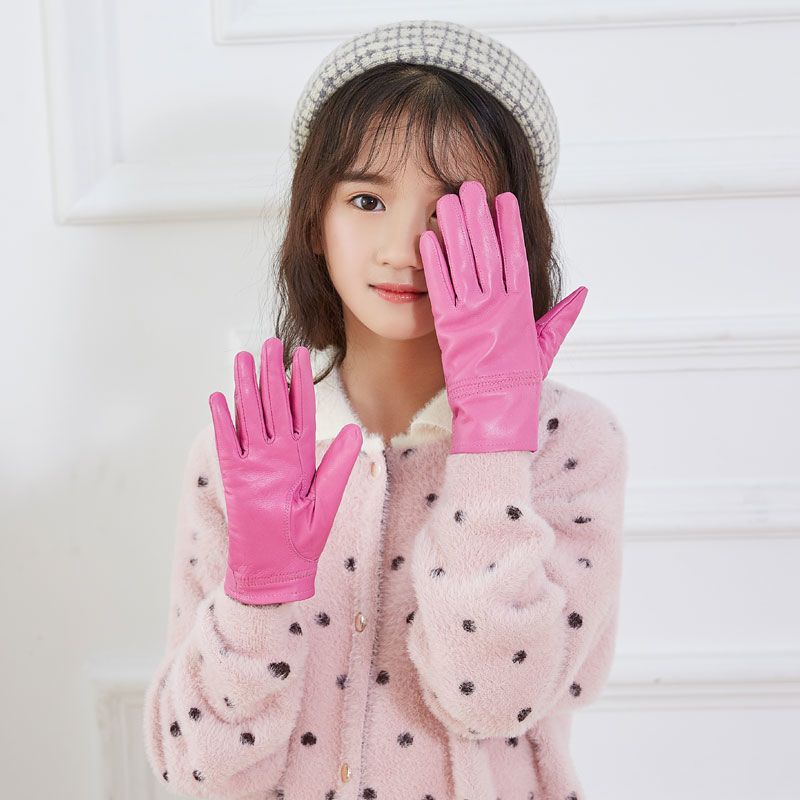 Găng Tay Da Cừu Giữ Ấm Thời Trang Thu Đông Cho Bé