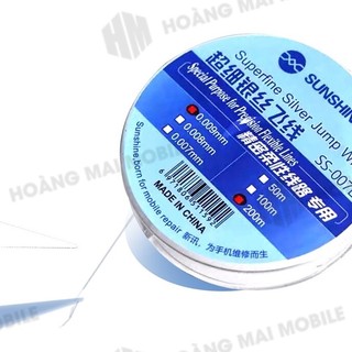 Dây đồng câu mạch sunshine ss-007e cỡ 0.007 và 0.009mmx200m tráng bạc