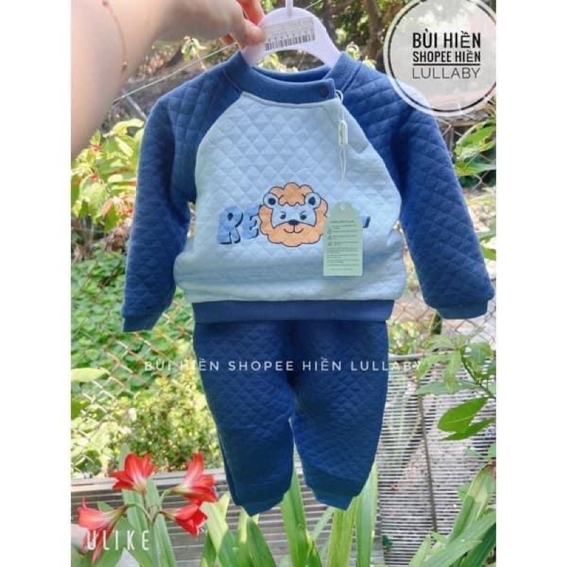 GOODMAMA Bộ nỉ trần bông ấp áp cho bé