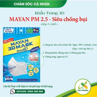Khẩu trang người lớn mayan pm2.5 3d mask