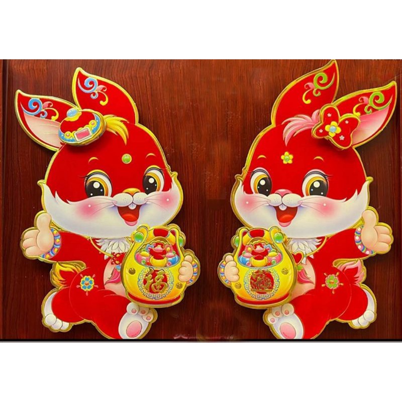 Cặp Thỏ dán tết