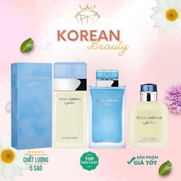 Nước Hoa D&G Dolce Gabbana Light Blue For Women 100ML, Light Blue Men, Nước hoa hương tươi mát
