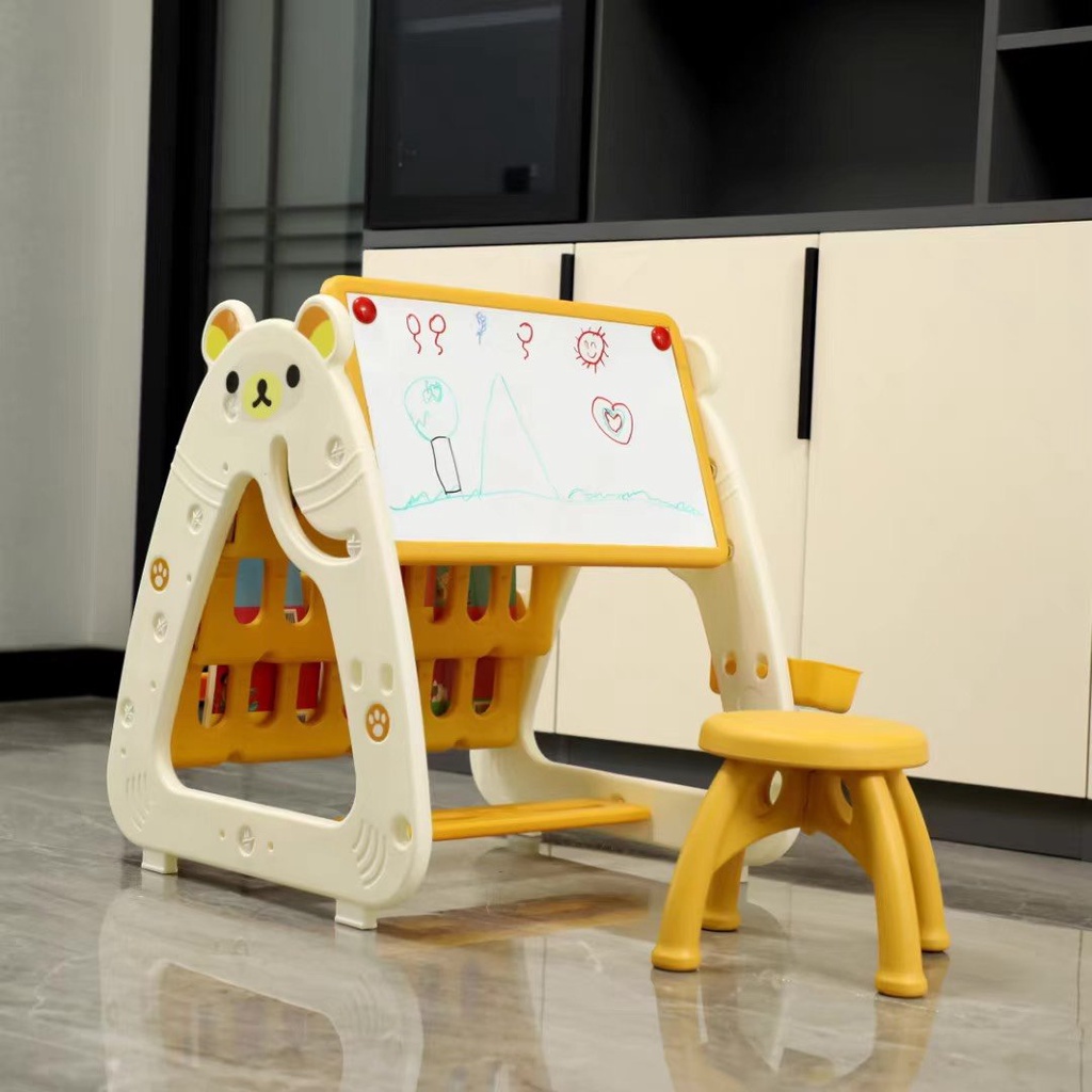 Bàn học cho bé kiêm bảng vẽ và giá sách cao cấp bảo hành 12 tháng