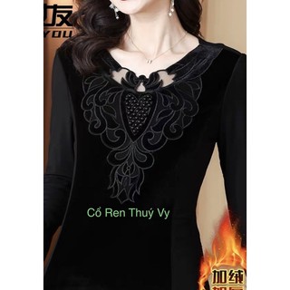 Cổ Ren lưới màu đen giá rẻ đẹp hình thật shop chụp
