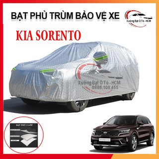 Bạt phủ xe ô tô 3 lớp tráng nhôm cao cấp, áo trùm bảo vệ xe kia sorento