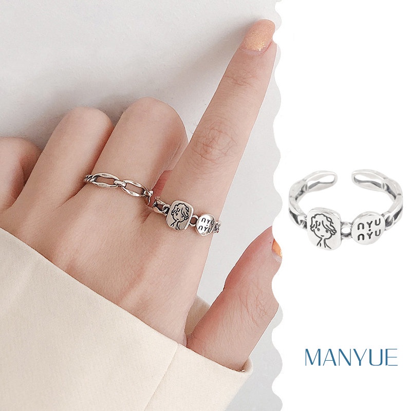 MANYUE Nhẫn Đeo Tay Kim Loại Tạo Hình Hoàng Tử Độc Đáo Dành Cho Nữ