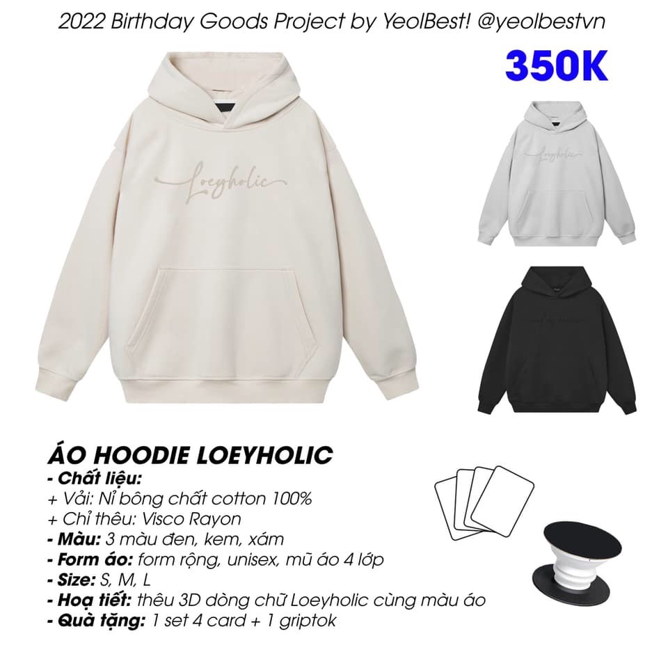 ÁO HOODIE THU ĐÔNG LOEYHOLIC FORM RỘNG BO CHUN