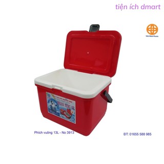 thùng đá giữ nhiệt nhựa Việt Nhật cao cấp có quai sách hình vuông nhiều kích cỡ