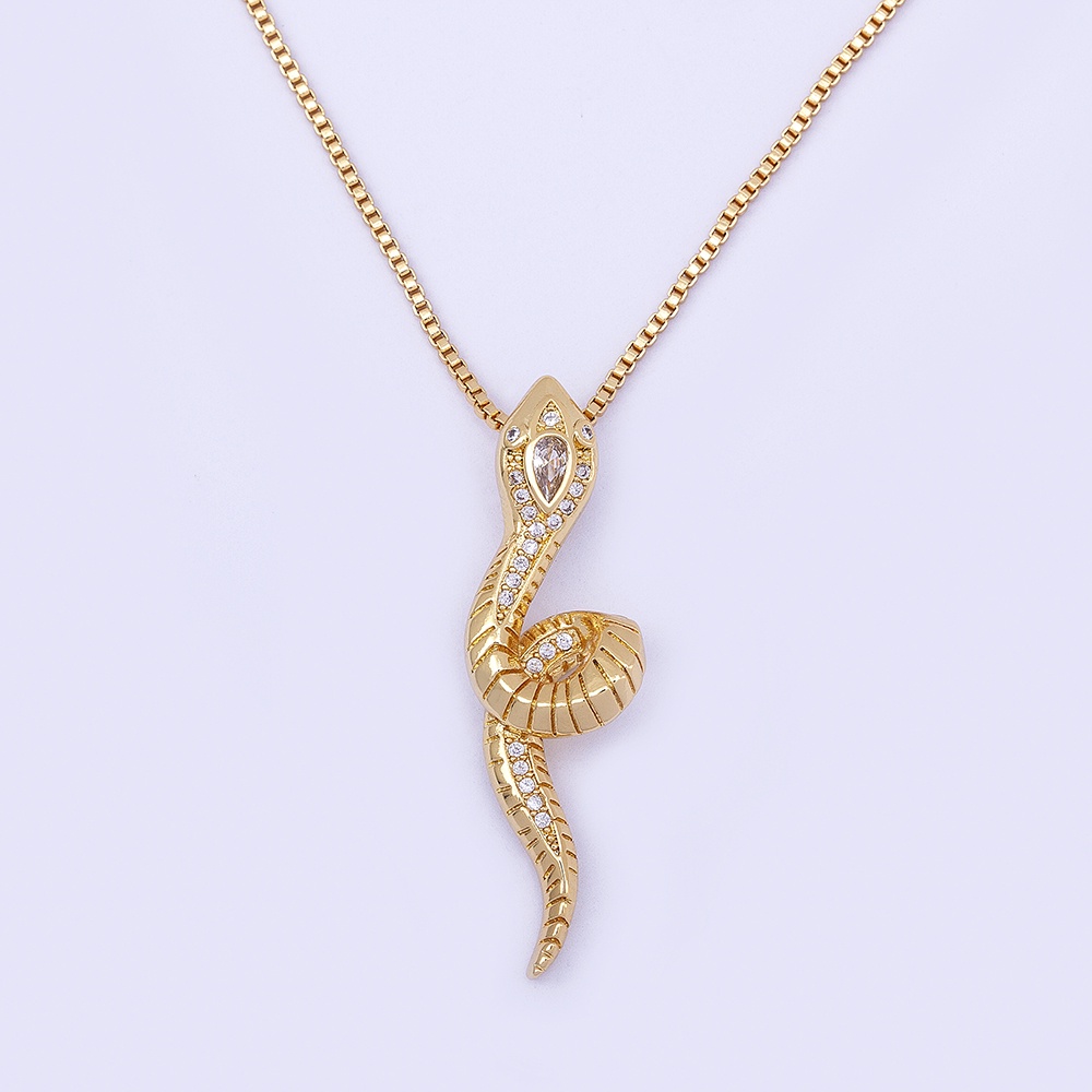 Vòng Cổ Choker Mặt Hình Rắn Màu Vàng Kim Phong Cách Tối Giản Thời Trang Cho Nữ