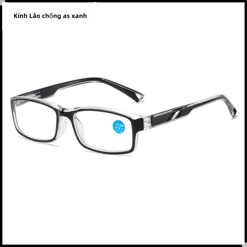 Kính lão đọc sách tròng cao cấp siêu sáng chống as xanh, chống mỏi mắt, bản lề lò xo có thể bẻ ra mã H888