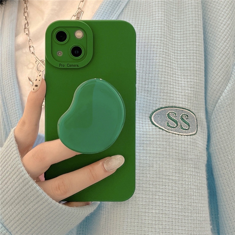 Ốp Điện Thoại TPU Mềm Chống Mồ Hôi Họa Tiết Trái Tim Màu Xanh Bạc Hà Cho IPhone 14 Pro Max 11 13 12 11 Pro Max X XS XR