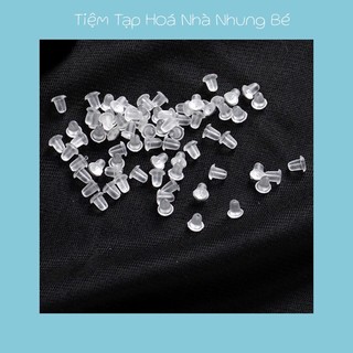 Set chốt khuyên tai silicon chống kích Ứng tai, nút chốt cài khuyên