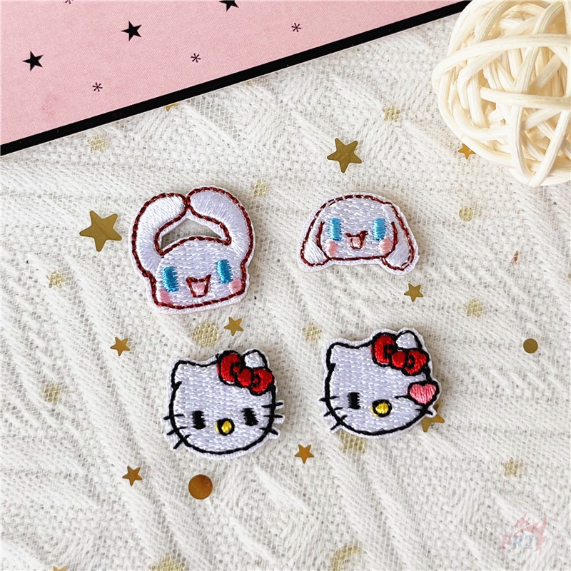 ✿ Miếng Dán Tự Dính Hình Hoạt Hình Mini Dễ Thương - Hello Kitty / Cinnamoroll / Melody / Kuromi ✿ 1 Miếng Dán Ủi Quần Áo Hình Dấu Chân Chó