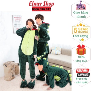 Bộ đồ khủng long liền thân cho bé và người lớn Elmer Shop BDTKL01