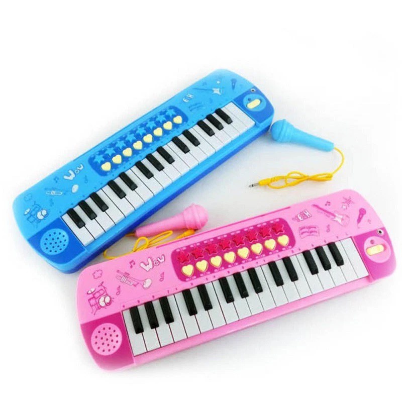 Đồ Chơi Đàn Piano Có Nhạc Và Micro Giúp Bé Học Hát Vui Vẻ
